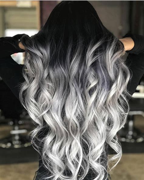 ombre hair gray and black|black and grey ombre weave.